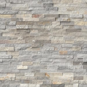 Sunset Silver Splitface Ledger Panel 6 in. x 24 in. Natural Quartzite Wall Tile (6 sq. ft. / Case)