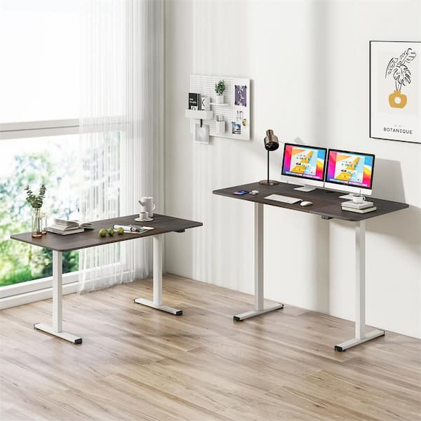 Gymax 55 Electric Standing Desk Height Adjustable Home Office Table Grey