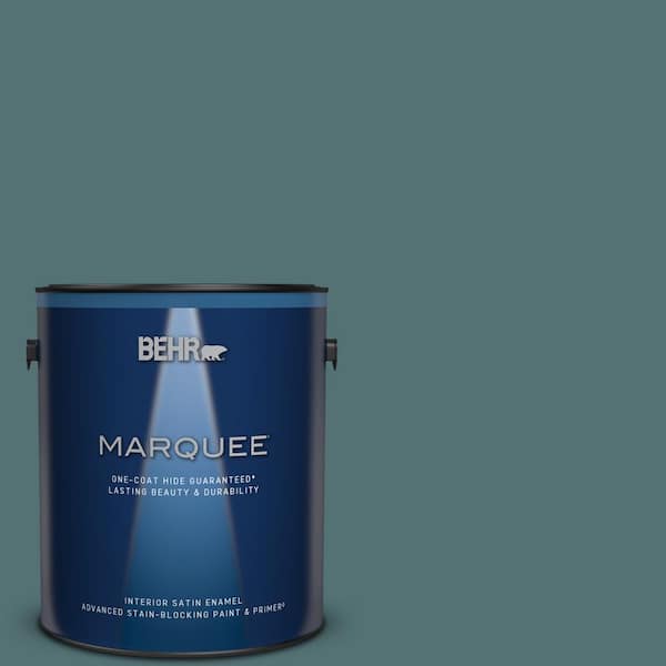 BEHR MARQUEE 1 gal. #PPU13-02 Juniper Berries One-Coat Hide Satin Enamel Interior Paint & Primer