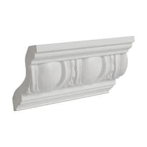 2-9/16 in. x 3-1/8 in. x 6 in. Long Polyurethane Egg and Dart Crown Moulding Sample