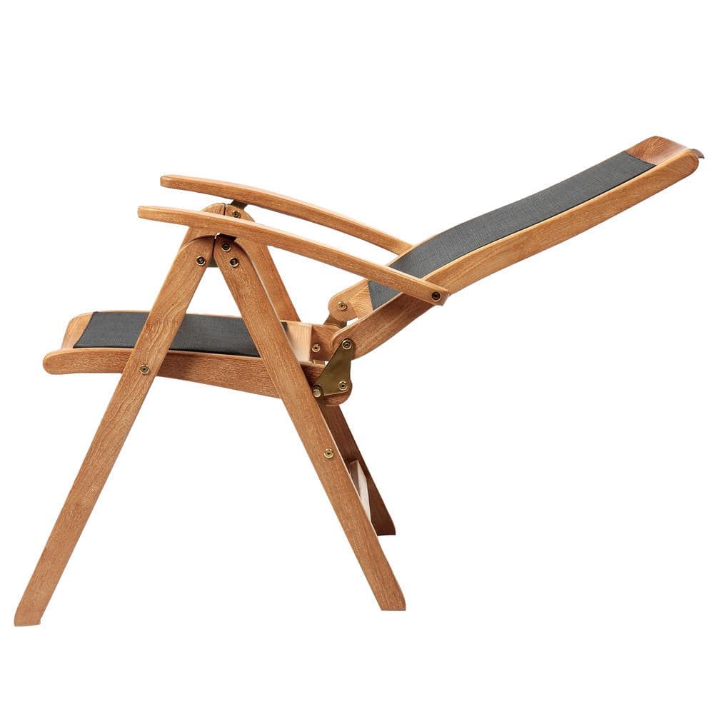 Arb Teak Brown Recliner Chair with Mesh Seat