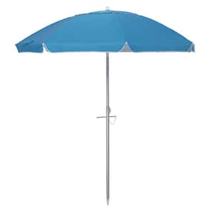 7 ft. Heavy-Duty Market Outdoor Umbrella with Tilt Mechanism, Lake Blue