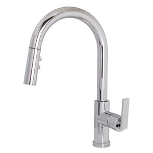 Lura Single Handle Pull Down Sprayer Kitchen Faucet with Two Function Spray in Polished Chrome