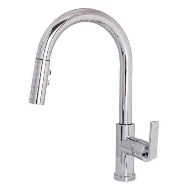 Speakman Lura Single Handle Pull Down Sprayer Kitchen Faucet with Two Function Spray in Polished Chrome
