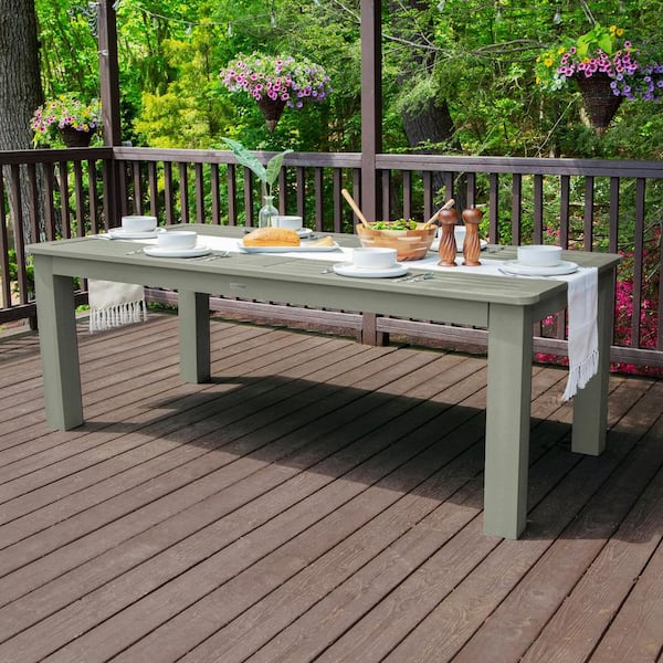 Highwood Eucalyptus 42 in. x 84 in. Rectangular Recycled Plastic Outdoor Dining Table