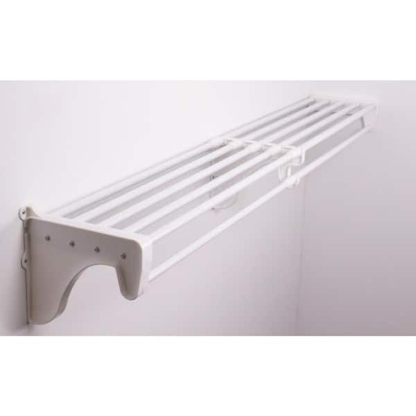 Expandable Reach-in Closet System with Shoe Rack, White – EZ Shelf