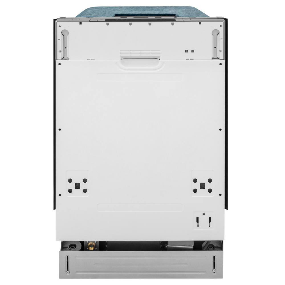 "ZLINE Kitchen and Bath ZLINE 18"" Compact Panel Ready Top Control Dishwasher with Stainless Steel Tub"