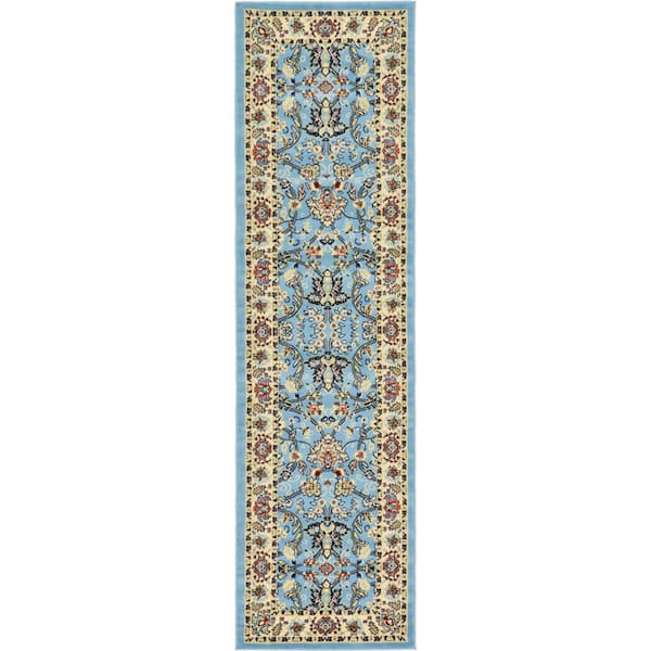 Unique Loom Sialk Hill Washington Light Blue 2' 7 x 10' 0 Runner Rug
