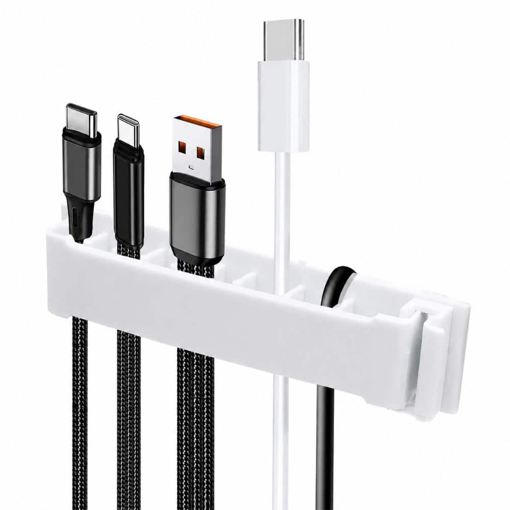 Self-Adhesive Cable Clips Holder, 2-Piece Cord Organizer for Desk, Nightstand, Car and Home Office