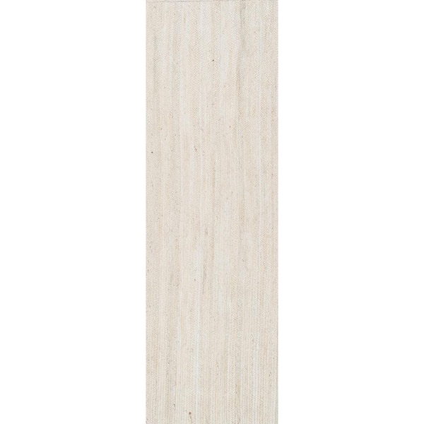 Rigo Chunky Loop Jute Off-White 3 ft. x 6 ft. Runner Rug