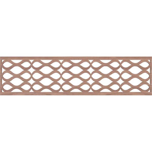 Ekena Millwork Somerset Fretwork 0.25 in. D x 47 in. W x 12 in. L Walnut Wood Panel Moulding