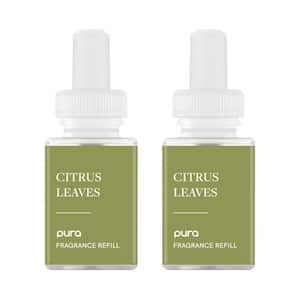 Citrus Leaves - Fragrance Refill Dual Pack - Smart Vial - Targets Kitchen Malodor - For Smart Fragrance Diffusers