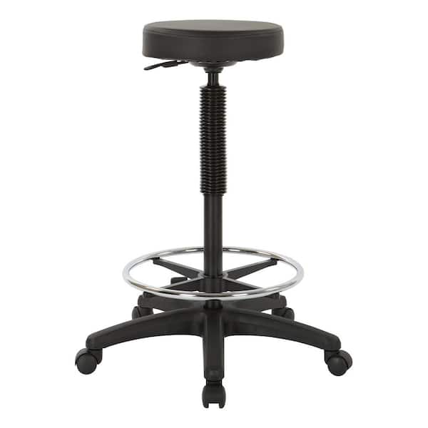 Office Star Products Pneumatic Black Drafting Chairwith Nylon Base