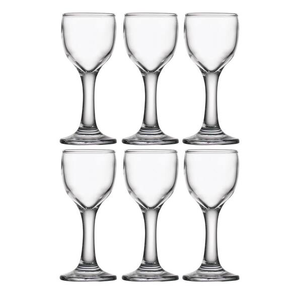 HOME ESSENTIALS AND BEYOND 2.25 fl. oz. Hot Short Footed Shot Glasses (6-Pack)