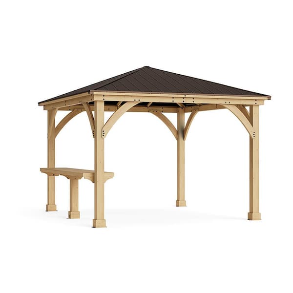 Yardistry Professionally Installed Meridian 12 ft. x 12 ft. Cedar Shade