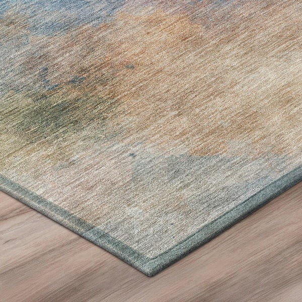 Chantille Machine Washable Indoor/Outdoor Abstract ACN2883 Blue 8 ft. x 10 ft. Area Rug
