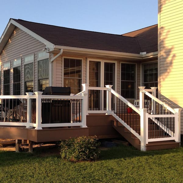 Weatherables Bellaire 3.5 ft. H x 5 ft. W White Vinyl Railing Gate Kit