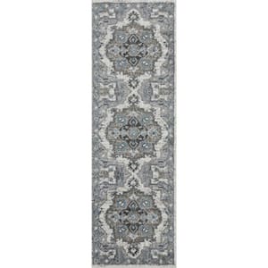 Alexandria 2 ft. X 6 ft. Taupe Medallion Area Rug