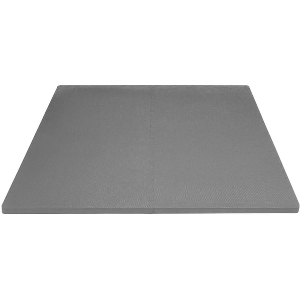 We Sell Mats 3/8 inch Thick Multipurpose Exercise Floor Mat with Eva Foam, Interlocking tiles, Anti-Fatigue for Home or Gym, 24 in x 24 in