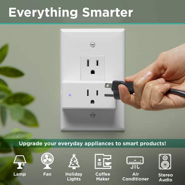 iHome Wi-Fi Smart Plug, White (2-Pack) IH-WW232-199 - The Home Depot