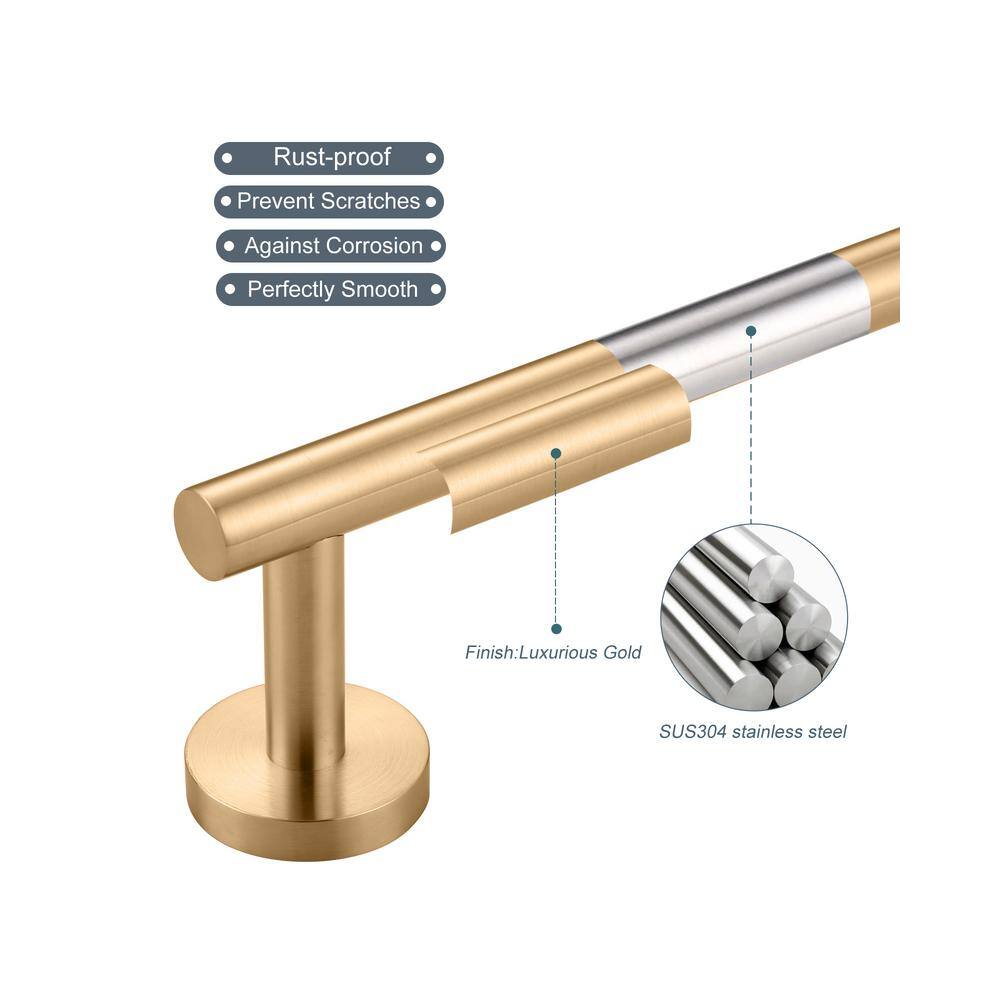 Brushed Gold Stainless Steel 32" Wall Mounted Double Towel Bar