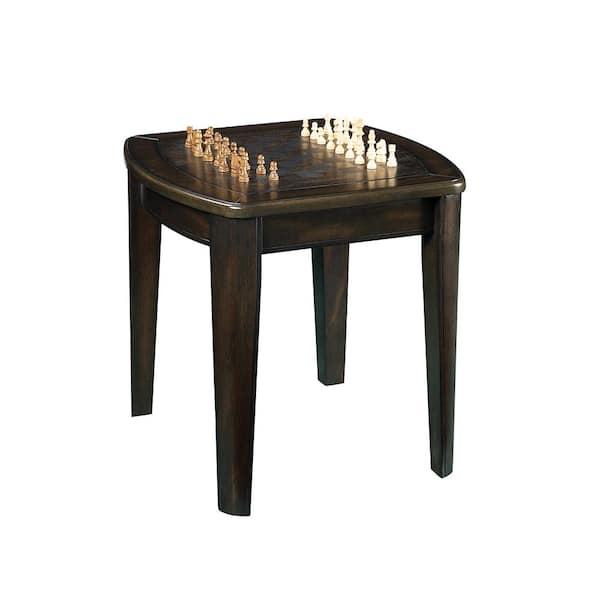 Steve Silver Diletta Game Walnut End Table with Chessboard