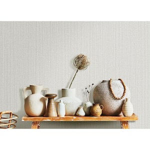 Plain Texture Beige Matte Finish EcoDeco Material Non-Pasted Wallpaper Roll