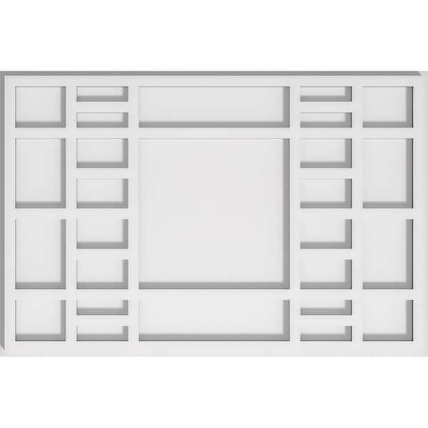 Ekena Millwork 1 in. P X 20 in. W X 13-3/8 in. H Beaux Architectural Grade PVC Contemporary Ceiling Medallion