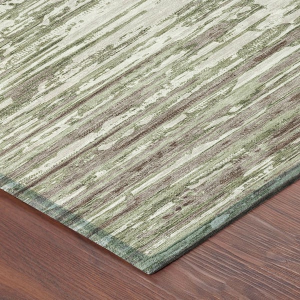 Chantille Machine Washable Indoor/Outdoor Abstract ACN2767 Sage 3 ft. x 4 ft. Area Rug