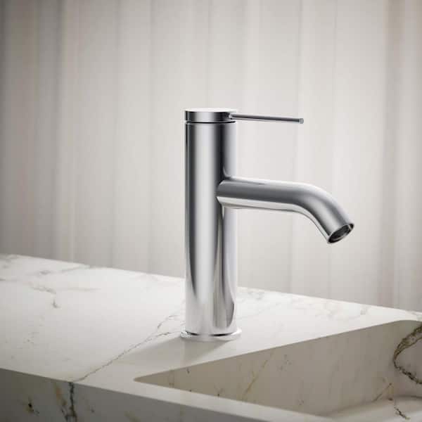 Components Single Hole Single-Handle Bathroom Sink Bathroom Faucet in Polished Chrome