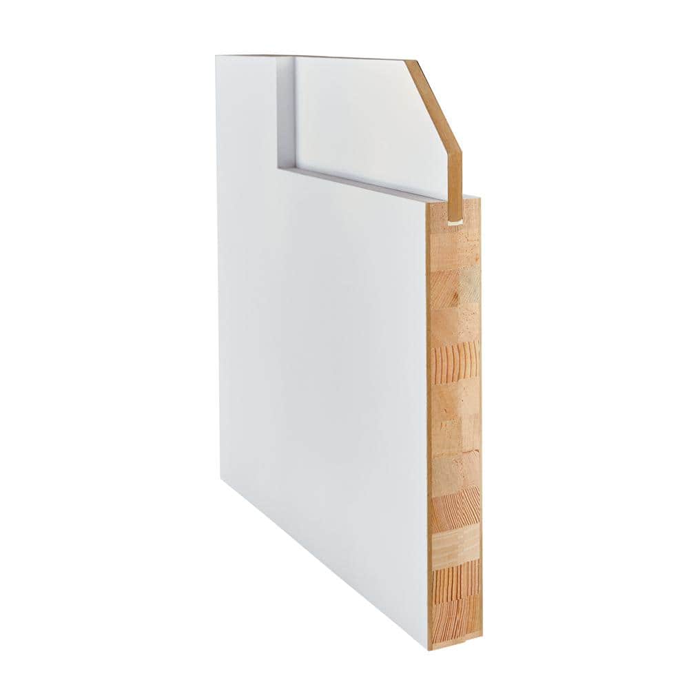 Primed White Solid Wood Core Shaker Interior Door Slab, 24" x 80"