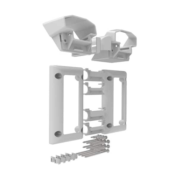 Original Rail White Vinyl Stair Mounting Bracket Kit (2-Pair)