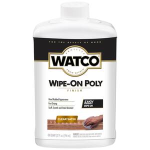 1 qt. Satin Wipe On Water Based Polyurethane (4 Pack)