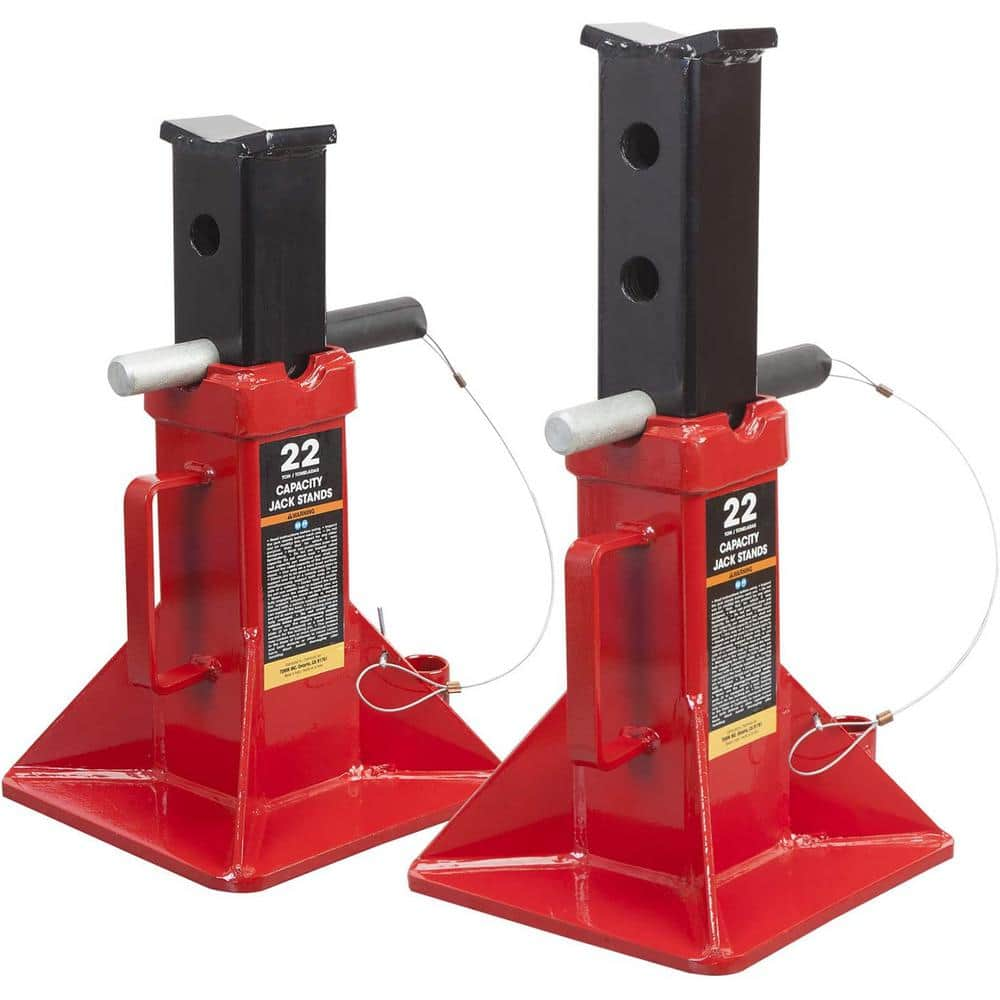 Big Red 22-Ton Heavy-Duty Jack Stands (2 Pack) T90072 - The Home Depot