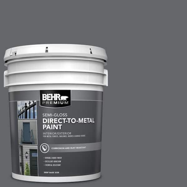 BEHR PREMIUM 5 gal. #PFC-65 Flat Top Semi-Gloss Direct to Metal Interior/Exterior Paint