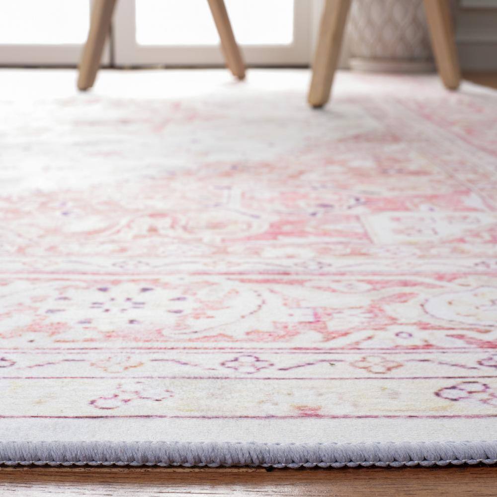 Tucson Red Rectangular Easy-Care Synthetic Area Rug
