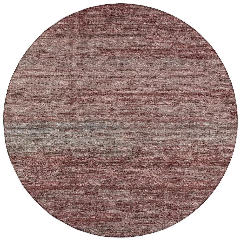 Marston Red 8 ft. x 8 ft. Geometric Indoor/Outdoor Area Rug