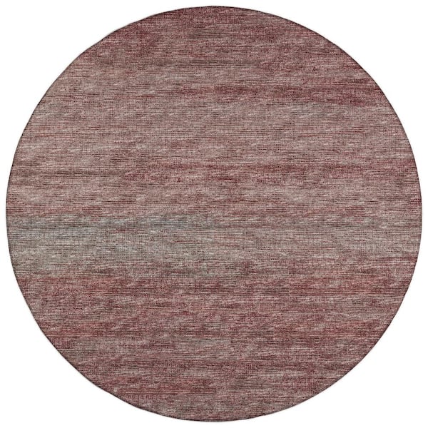 Marston Red 8 ft. x 8 ft. Geometric Indoor/Outdoor Area Rug