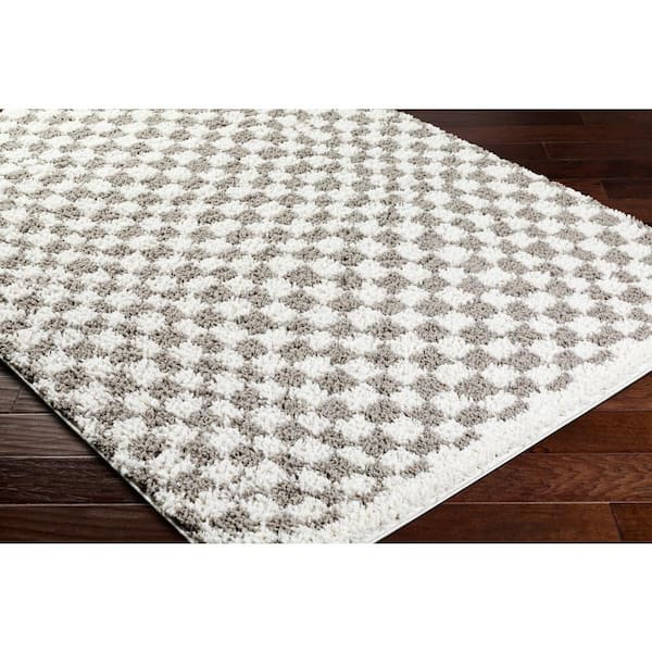 Birmingham Gray 7 ft. x 9 ft. Checkered Indoor Area Rug