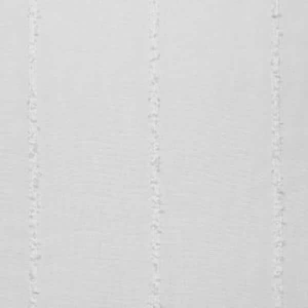 Winter White Sheer Linen Rod Pocket Curtain Panel Pair