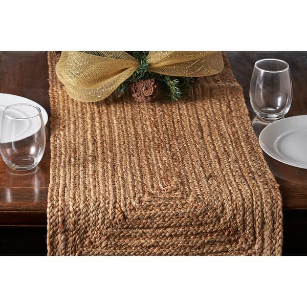 80 in. x 16 in. Natural Jute Classic Braided Runner
