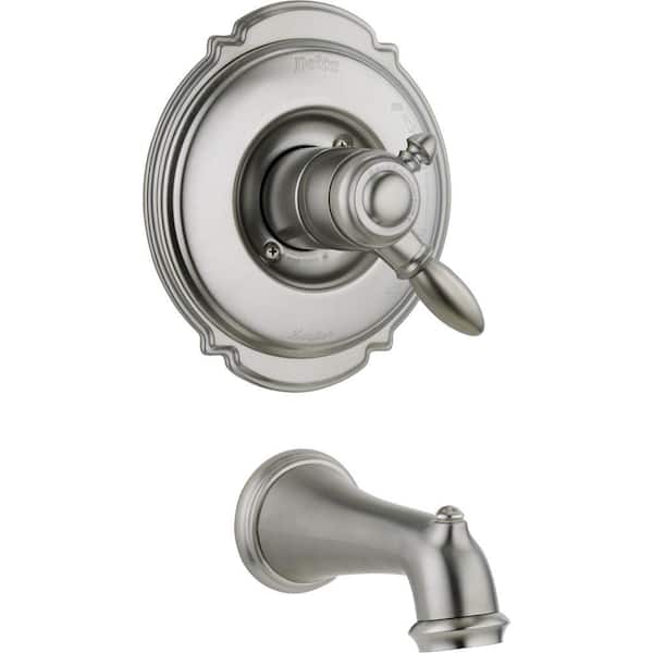 Delta Victorian 1-Handle Tub Filler Trim Kit in Stainless with Dual-Function Cartridge (Valve Not Included)