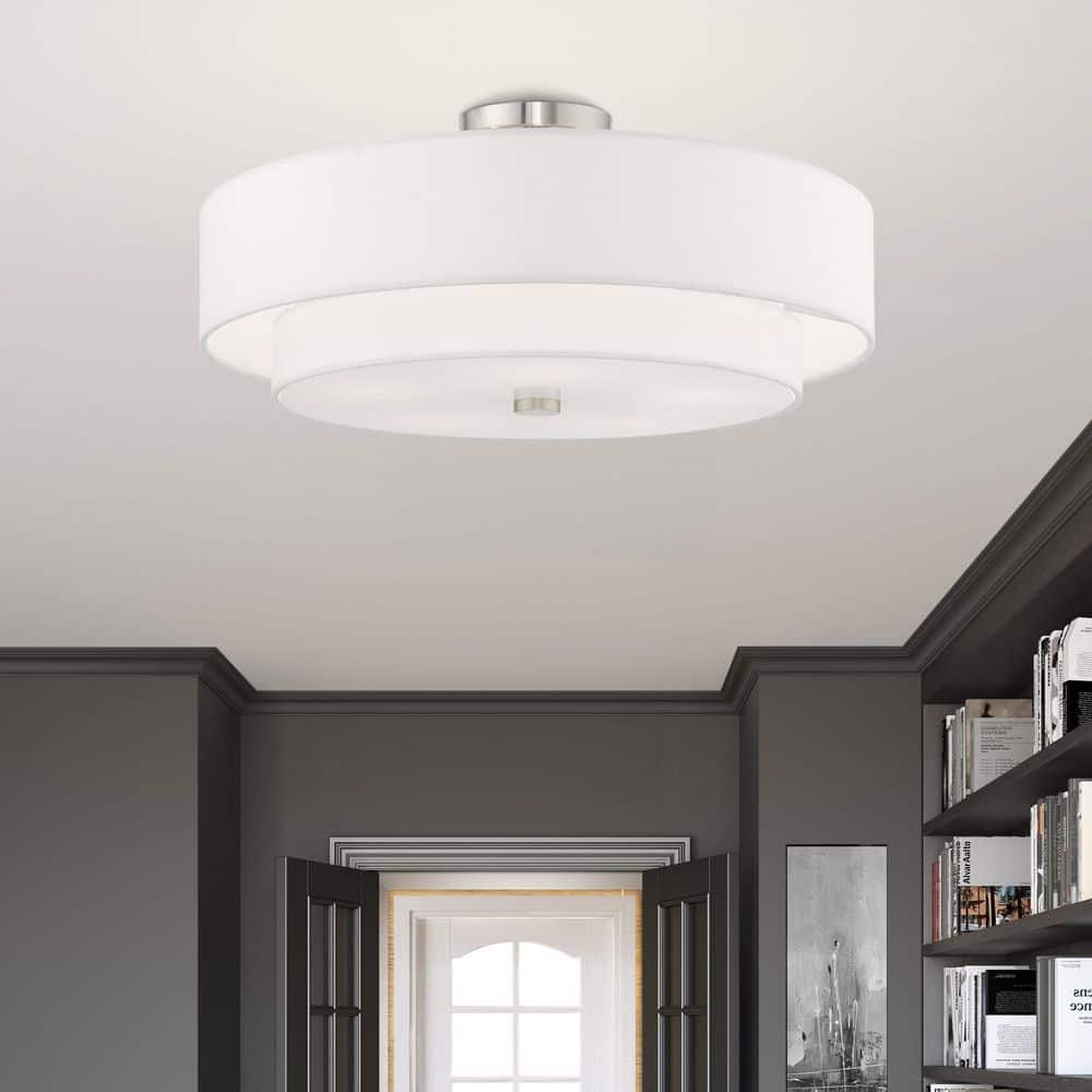 Mercury 5-Light Brushed Nickel Semi Flush Mount price history on PriceWatchPro