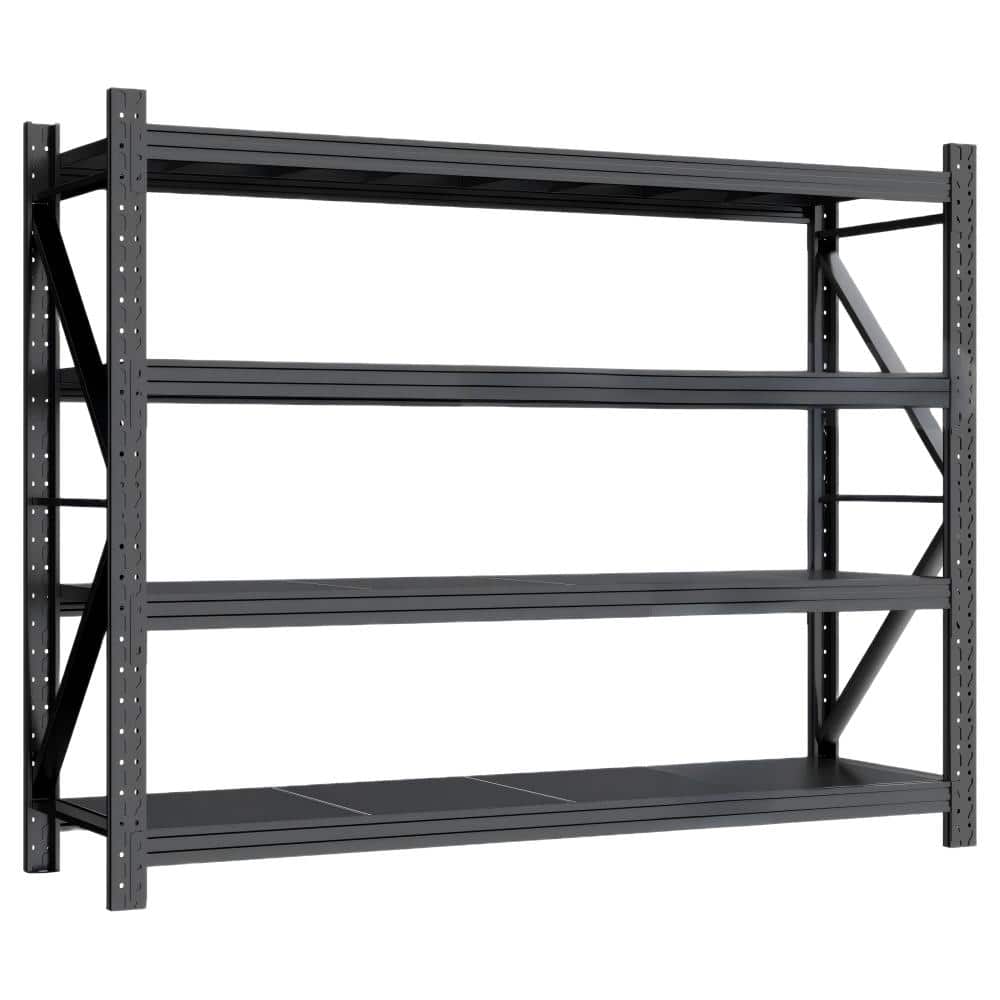4-Shelf Steel Heavy Duty Adjustable Garage Pantry Storage Shelving Unit in Black (71 in. W x 71 in. H x 24 in. D) price history on PriceWatchPro