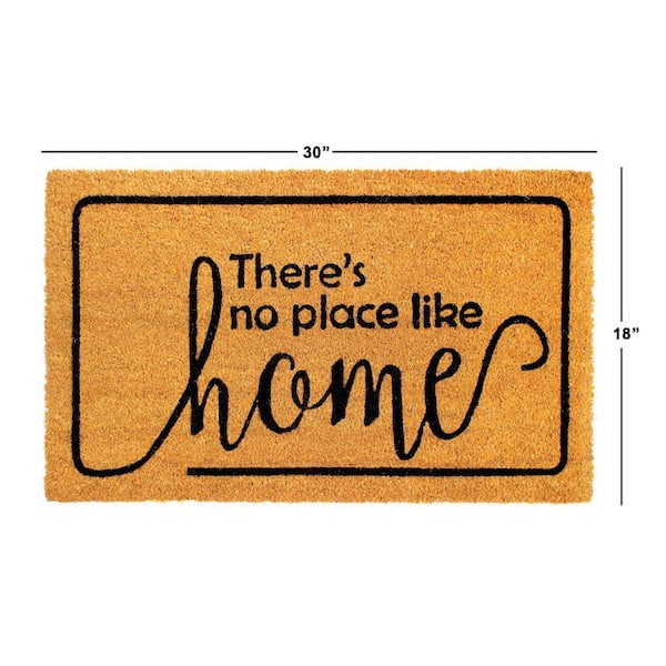 J&V Textiles No Place Like Home Outdoor Rubber Doormat 18 x 30