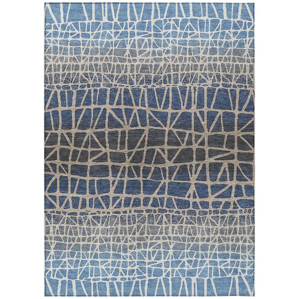 Chantille Machine Washable Indoor/Outdoor Abstract ACN2404 Blue 3 ft. x 5 ft. Area Rug price history on PriceWatchPro