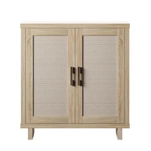 Bishop Oak Accent Cabinet With Linen Door