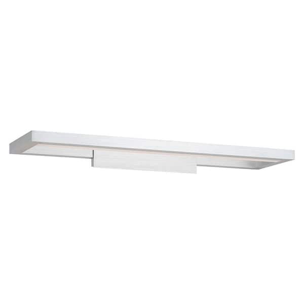 WAC Lighting View 28 in. 1-Light Brushed Aluminum LED Vanity Light Bar with Selectable White 2700K-3000K-3500K