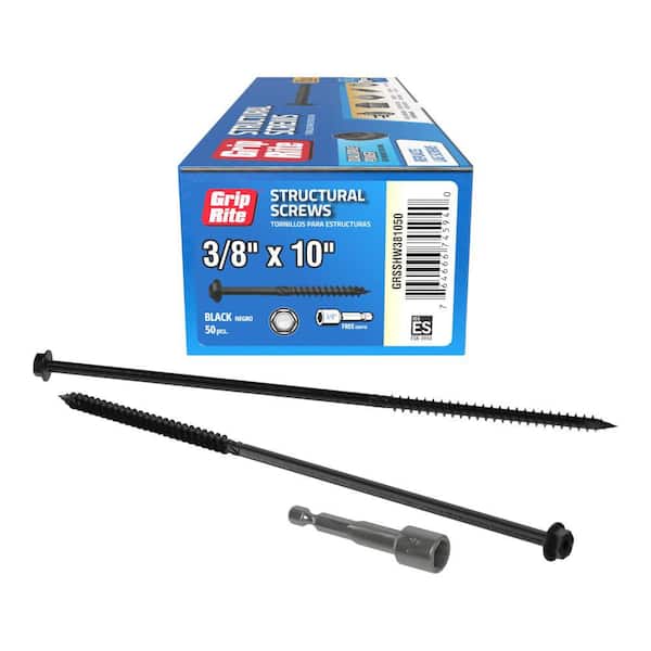 3/8 in. x 10 in. Dual Drive Washer Head Structural Screws 50-per Box