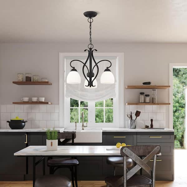 AVIANCE LIGHTING Surreywood-3 Light Black Convertible